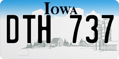 IA license plate DTH737
