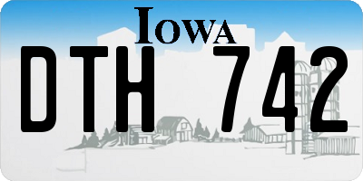 IA license plate DTH742