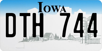 IA license plate DTH744