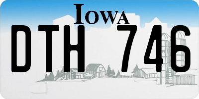 IA license plate DTH746