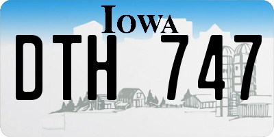 IA license plate DTH747