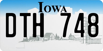 IA license plate DTH748