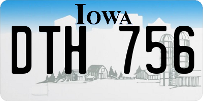 IA license plate DTH756
