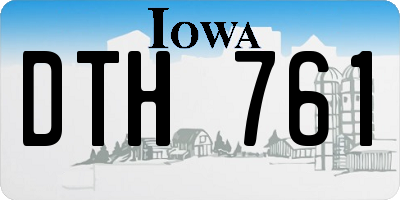 IA license plate DTH761