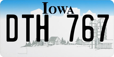 IA license plate DTH767