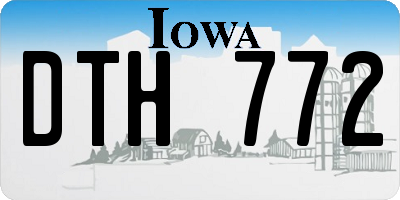 IA license plate DTH772