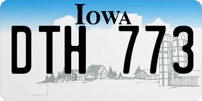 IA license plate DTH773