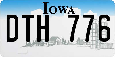 IA license plate DTH776
