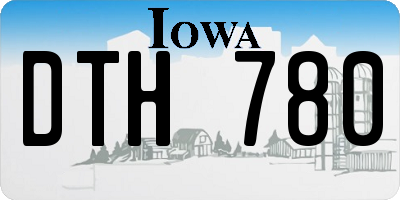 IA license plate DTH780