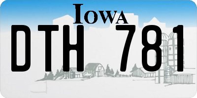 IA license plate DTH781