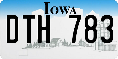 IA license plate DTH783