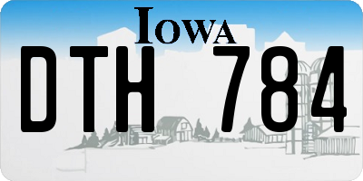 IA license plate DTH784