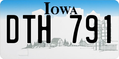 IA license plate DTH791