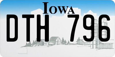 IA license plate DTH796