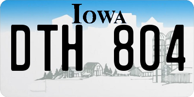 IA license plate DTH804