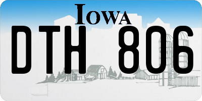 IA license plate DTH806