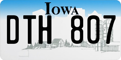 IA license plate DTH807