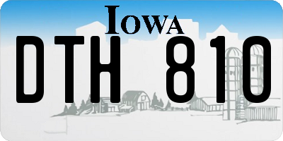 IA license plate DTH810
