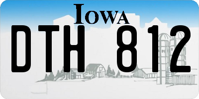 IA license plate DTH812