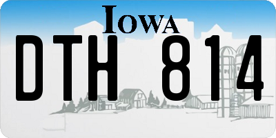 IA license plate DTH814