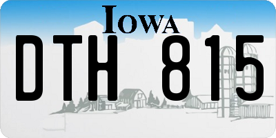 IA license plate DTH815