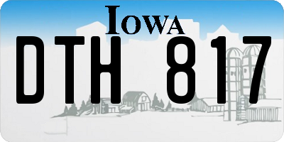 IA license plate DTH817