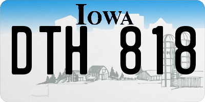 IA license plate DTH818