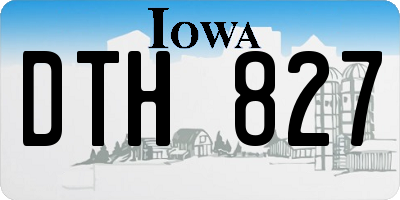 IA license plate DTH827