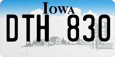IA license plate DTH830