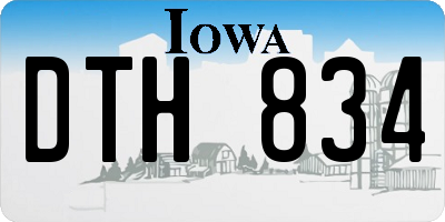 IA license plate DTH834