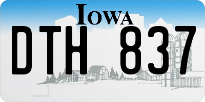 IA license plate DTH837