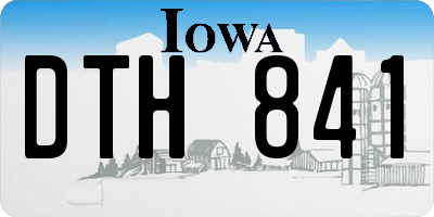 IA license plate DTH841