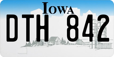 IA license plate DTH842