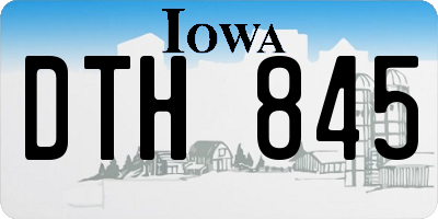 IA license plate DTH845