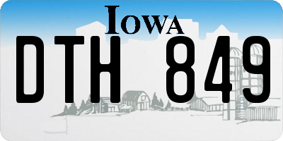 IA license plate DTH849