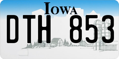 IA license plate DTH853