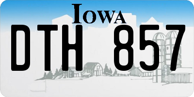 IA license plate DTH857