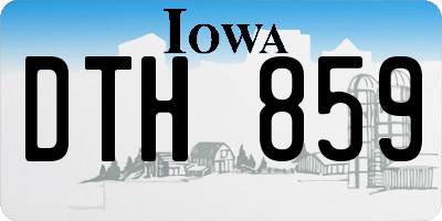 IA license plate DTH859