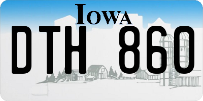 IA license plate DTH860
