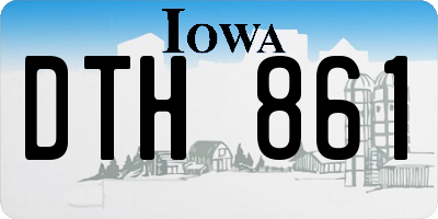 IA license plate DTH861