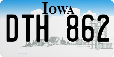 IA license plate DTH862