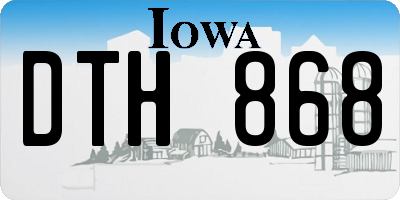 IA license plate DTH868