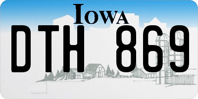 IA license plate DTH869