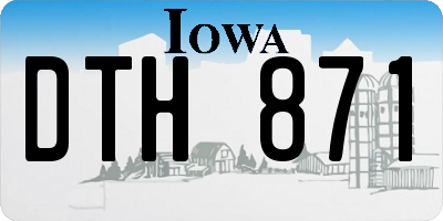 IA license plate DTH871