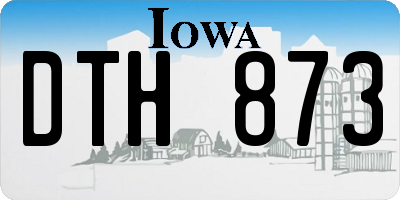 IA license plate DTH873