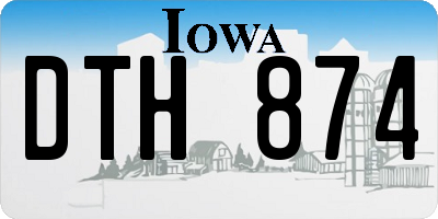 IA license plate DTH874