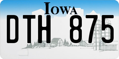 IA license plate DTH875