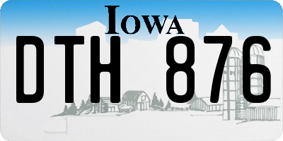 IA license plate DTH876