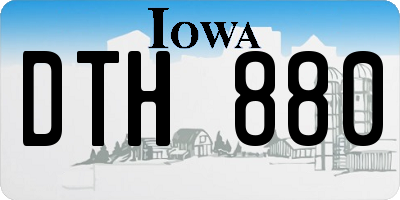 IA license plate DTH880
