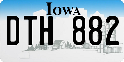 IA license plate DTH882